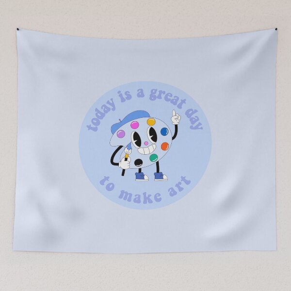 Item preview, Today Is A Great Day To Make Art Cartoon Palette Blue designed and sold by everything4eva.