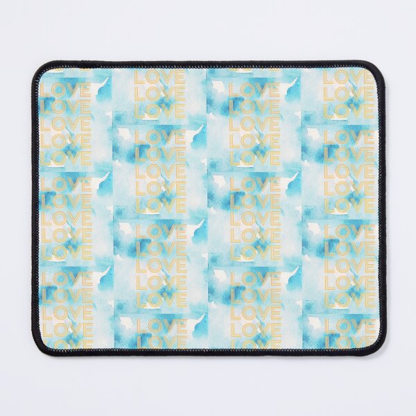 Item preview, love,repeatedly Lettering,pastel colored watercolor painting,blue designed and sold by zzzozzo.