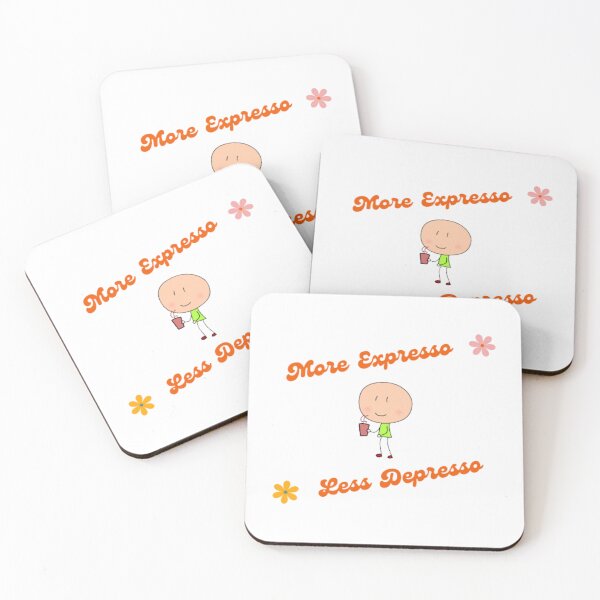 Item preview, Coffee Life More Expresso Less Depresso (Light Background) designed and sold by embaarc.