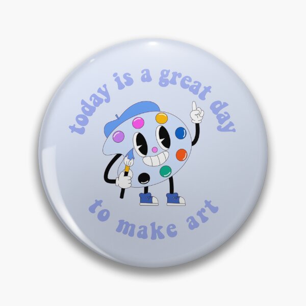 Item preview, Today Is A Great Day To Make Art Cartoon Palette Blue designed and sold by everything4eva.