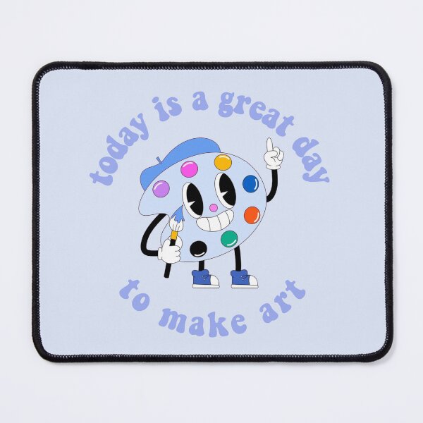 Item preview, Today Is A Great Day To Make Art Cartoon Palette Blue designed and sold by everything4eva.