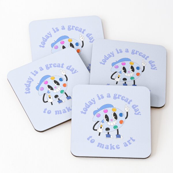 Item preview, Today Is A Great Day To Make Art Cartoon Palette Blue designed and sold by everything4eva.