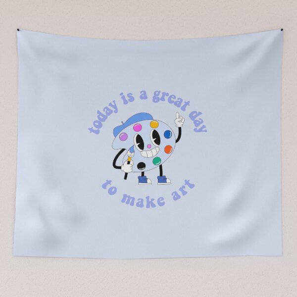 Item preview, Today Is A Great Day To Make Art Cartoon Palette Blue designed and sold by everything4eva.