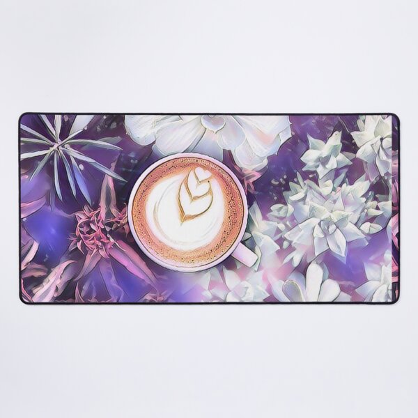 Item preview, Coffee Art Cup with Succulents in Midnight Fantasy Painting designed and sold by Yellow Coffee.