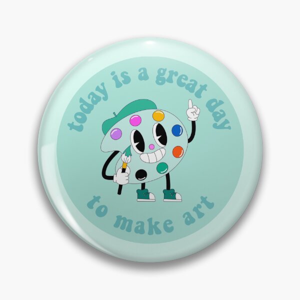 Item preview, Today Is A Great Day To Make Art Cartoon Palette Turquoise designed and sold by everything4eva.