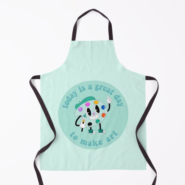 Item preview, Today Is A Great Day To Make Art Cartoon Palette Turquoise designed and sold by everything4eva.