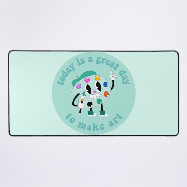 Item preview, Today Is A Great Day To Make Art Cartoon Palette Turquoise designed and sold by everything4eva.