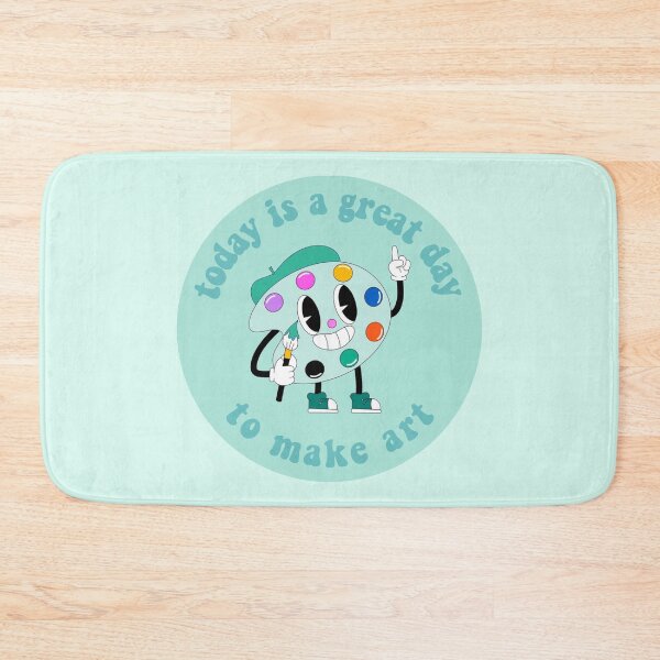 Item preview, Today Is A Great Day To Make Art Cartoon Palette Turquoise designed and sold by everything4eva.