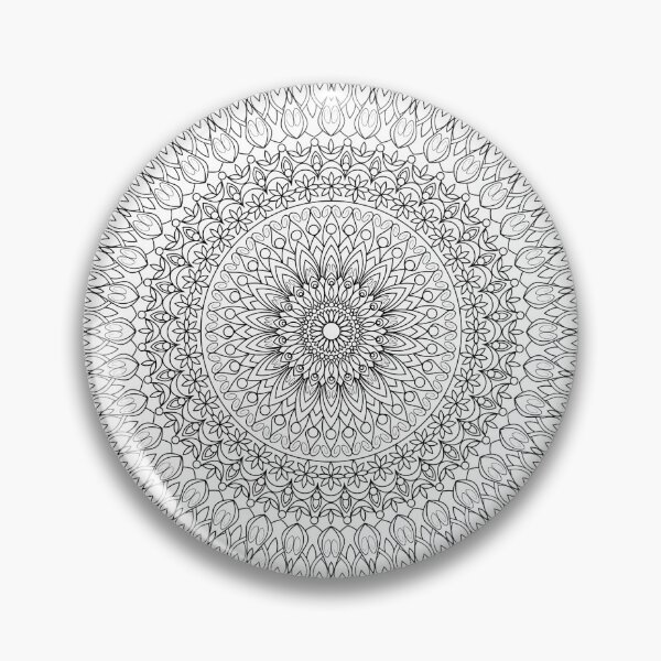 Item preview, Mandala Inspired Design in Black & White #12 designed and sold by ZenDrawings.
