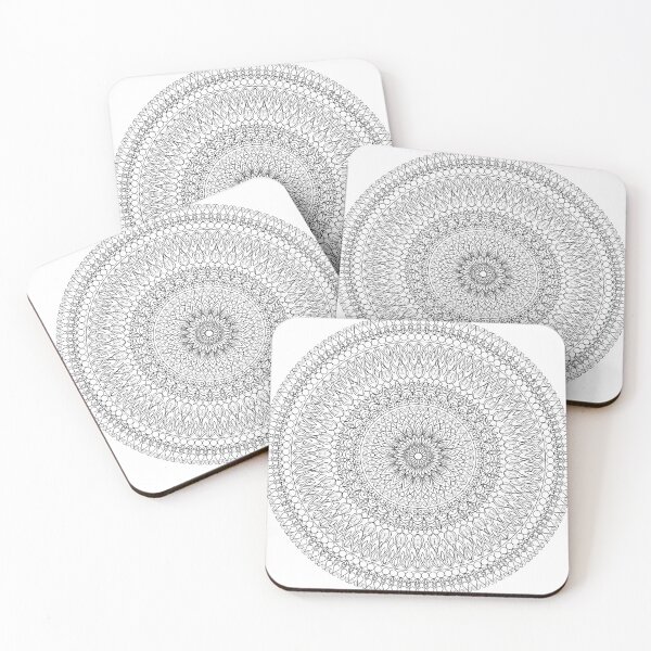 Item preview, Mandala Inspired Design in Black & White #12 designed and sold by ZenDrawings.