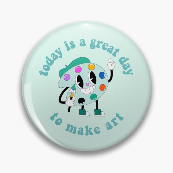Item preview, Today Is A Great Day To Make Art Cartoon Palette Turquoise designed and sold by everything4eva.