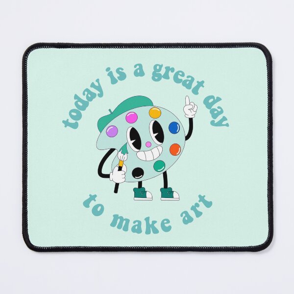 Item preview, Today Is A Great Day To Make Art Cartoon Palette Turquoise designed and sold by everything4eva.
