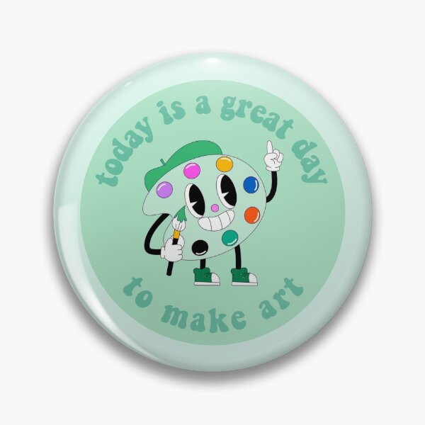 Item preview, Today Is A Great Day To Make Art Cartoon Palette Green designed and sold by everything4eva.