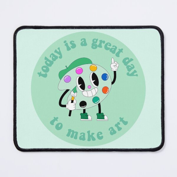 Item preview, Today Is A Great Day To Make Art Cartoon Palette Green designed and sold by everything4eva.