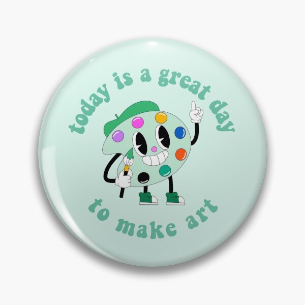 Item preview, Today Is A Great Day To Make Art Cartoon Palette Green designed and sold by everything4eva.