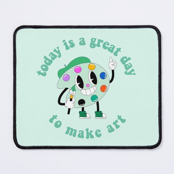 Item preview, Today Is A Great Day To Make Art Cartoon Palette Green designed and sold by everything4eva.