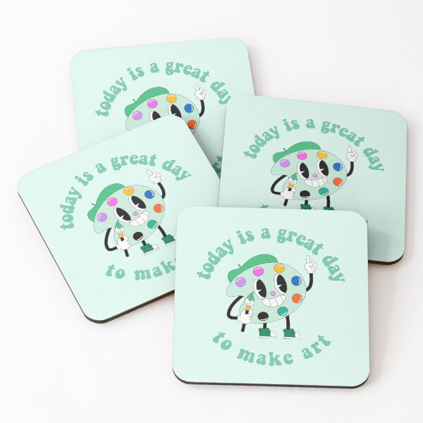 Item preview, Today Is A Great Day To Make Art Cartoon Palette Green designed and sold by everything4eva.