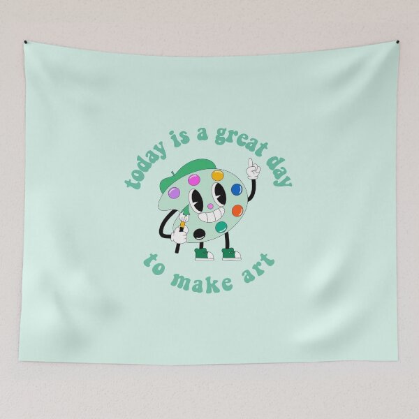 Item preview, Today Is A Great Day To Make Art Cartoon Palette Green designed and sold by everything4eva.