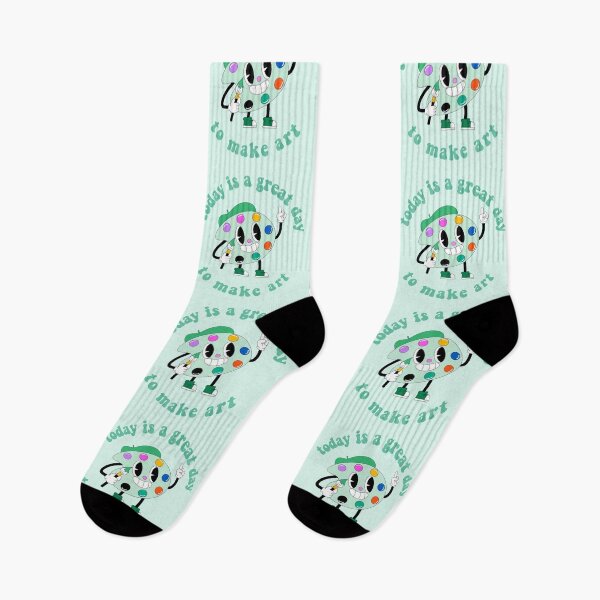 Item preview, Today Is A Great Day To Make Art Cartoon Palette Green designed and sold by everything4eva.
