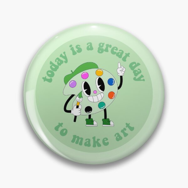 Item preview, Today Is A Great Day To Make Art Cartoon Palette Green designed and sold by everything4eva.