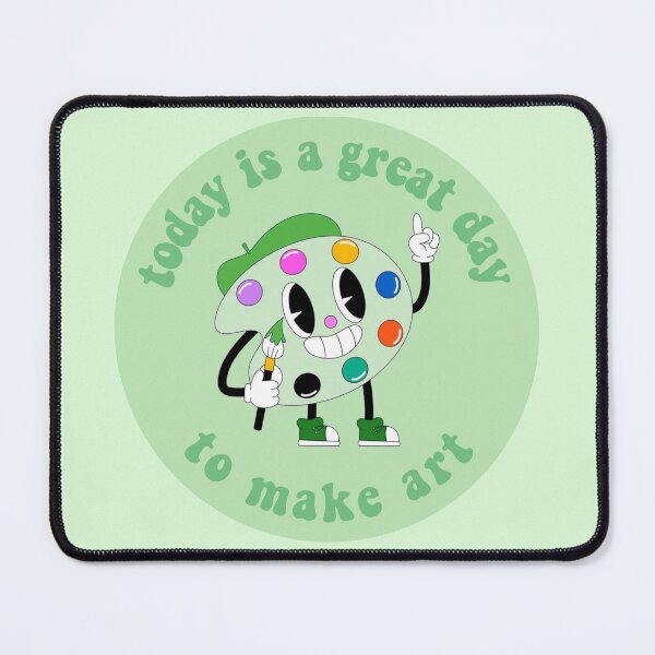 Item preview, Today Is A Great Day To Make Art Cartoon Palette Green designed and sold by everything4eva.