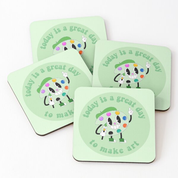 Item preview, Today Is A Great Day To Make Art Cartoon Palette Green designed and sold by everything4eva.
