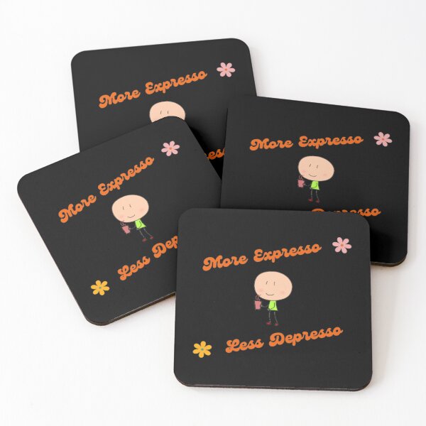 Item preview, Coffee Life More Expresso Less Depresso (Dark Background) designed and sold by embaarc.