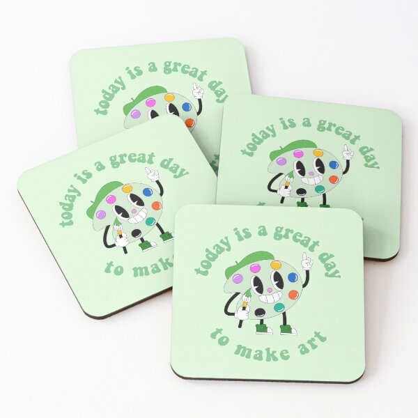 Item preview, Today Is A Great Day To Make Art Cartoon Palette Green designed and sold by everything4eva.