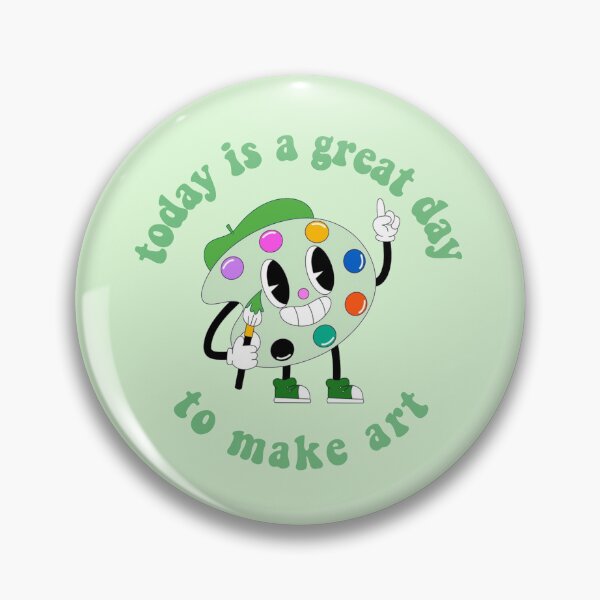 Item preview, Today Is A Great Day To Make Art Cartoon Palette Green designed and sold by everything4eva.