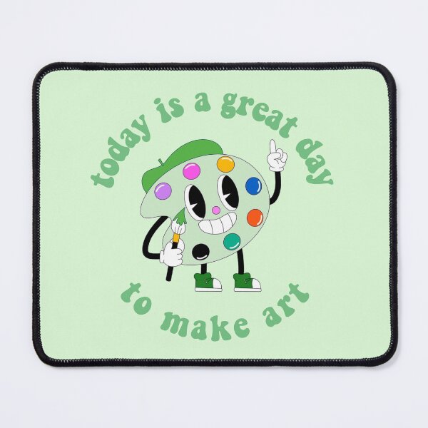 Item preview, Today Is A Great Day To Make Art Cartoon Palette Green designed and sold by everything4eva.