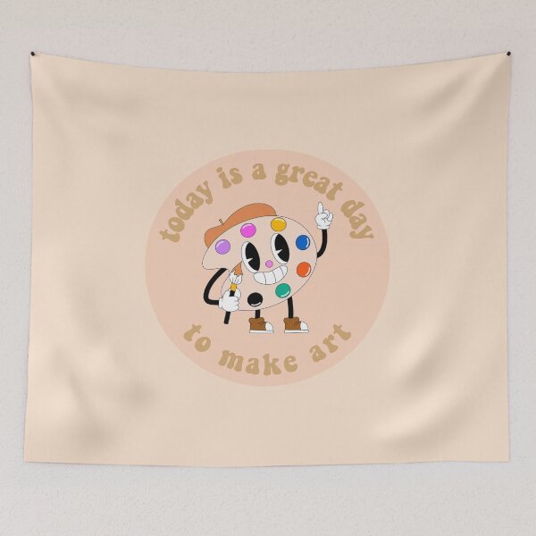 Item preview, Today Is A Great Day To Make Art Cartoon Palette Orange designed and sold by everything4eva.