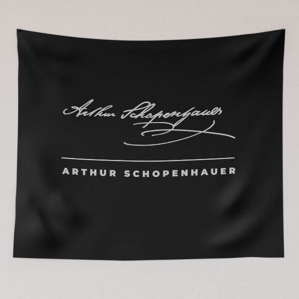 Item preview, Arthur Schopenhauer signature t-shirt designed and sold by CMYKStudio.