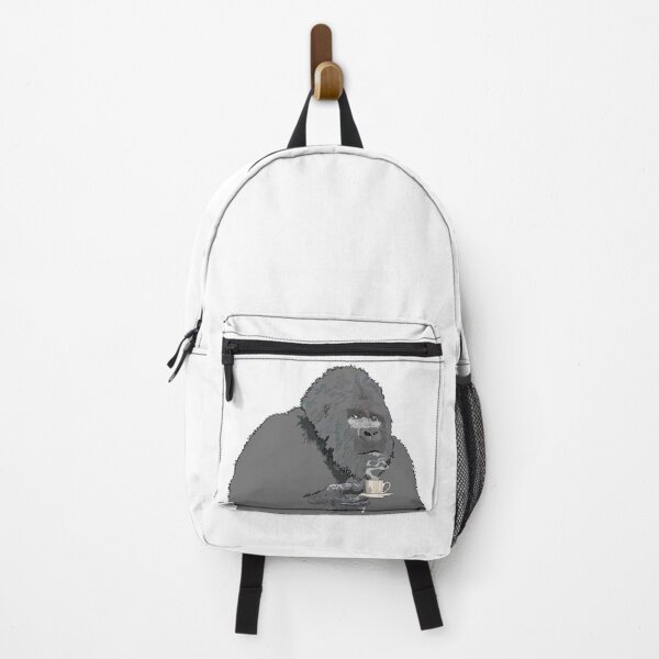 Item preview, Gorilla sipping expresso designed and sold by Whimsy Trail Co.