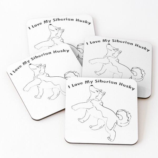 Item preview,  I love my Siberian husky shirts, I love my siberian husky masks, I love my Siberian husky dress, I love my Siberian husky hats, I love my Siberian husky packback   designed and sold by Poussyarts.