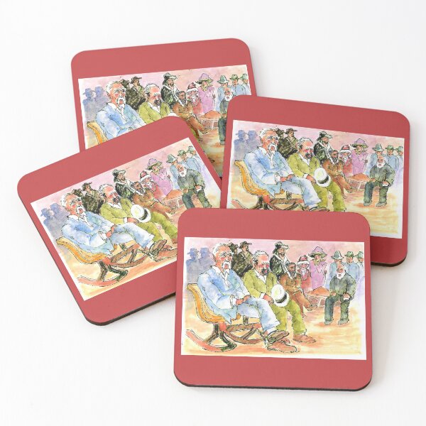 Item preview, Old Men In Rocking Chairs - Watercolor Print By Don Sylvester designed and sold by DonSylvester.