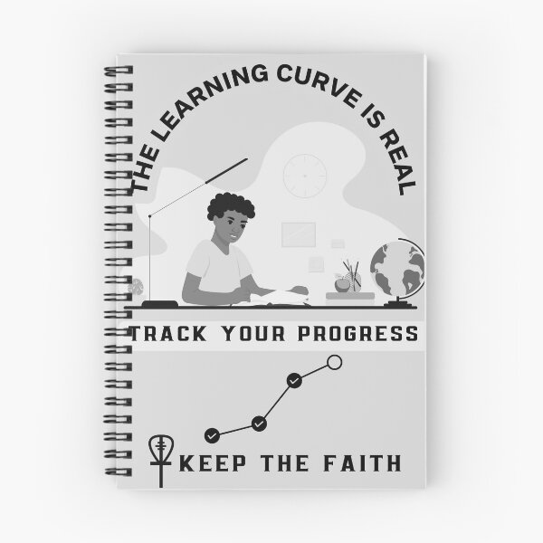 Item preview, The Learning Curve is Real – Tracking Progress & Keeping the Faith designed and sold by ShopWithLeslie.