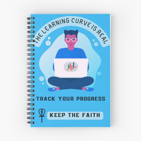Item preview, The Learning Curve is Real – Tracking Progress & Keeping the Faith designed and sold by ShopWithLeslie.