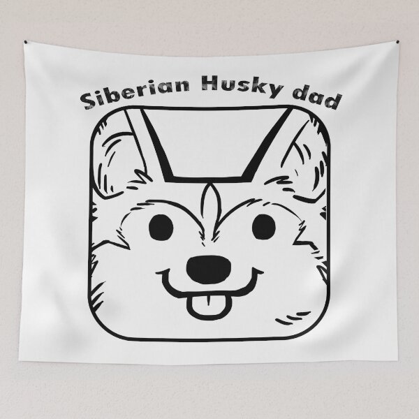 Item preview,   Siberian husky dad shirts, siberian husky dad masks, Siberian husky dad clothes, Siberian husky dad hats, Siberian husky dsd packback   designed and sold by Poussyarts.