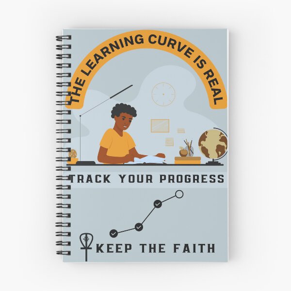 Item preview, The Learning Curve is Real – Tracking Progress & Keeping the Faith designed and sold by ShopWithLeslie.