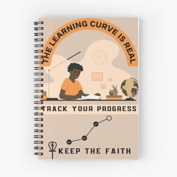 Item preview, The Learning Curve is Real – Tracking Progress & Keeping the Faith designed and sold by ShopWithLeslie.
