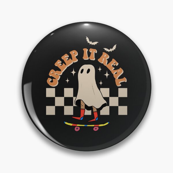 Item preview, Creep It Real Ghost Vintage Skateboarding Ghost Halloween designed and sold by TaraxDoolittle.