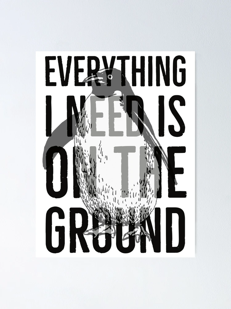 Everything I need is on the ground | Poster