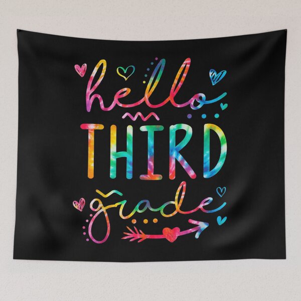 Item preview, Hello Third Grade Teacher Student Back To School Tie Dye  designed and sold by vergiebee.