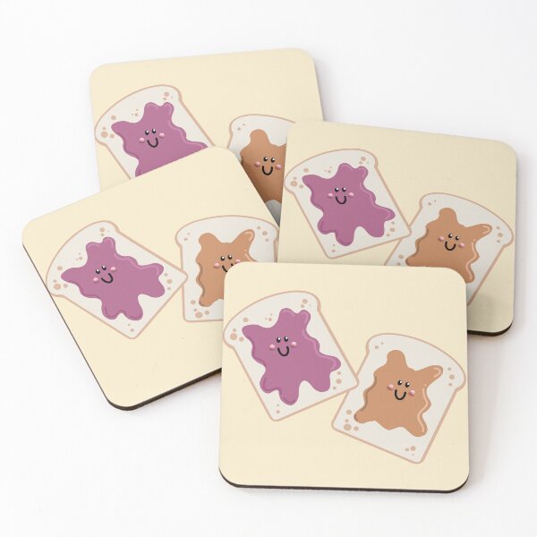Item preview, Best friends peanut butter and jelly cute work of art cartoon toast designed and sold by Novel-ty.