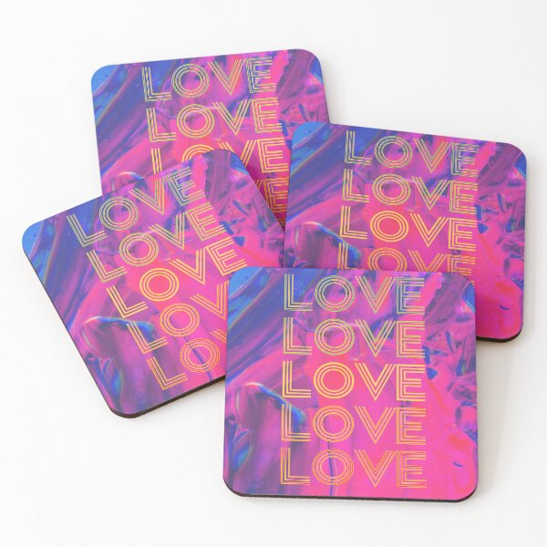 Item preview, love,repeatedly Lettering,various colored painting,blue,pink,vivid colors designed and sold by zzzozzo.