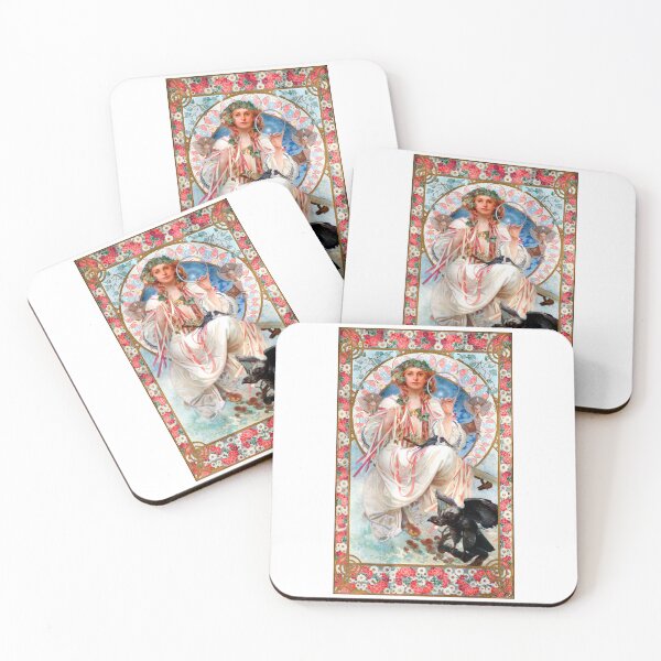 Item preview, Portrait Of Josephine Crane-Bradley As Slavia-Alphonse Mucha -Art Nouveau Mucha -Vintage Alphonse Woman Nouveau designed and sold by TeeARTHY.