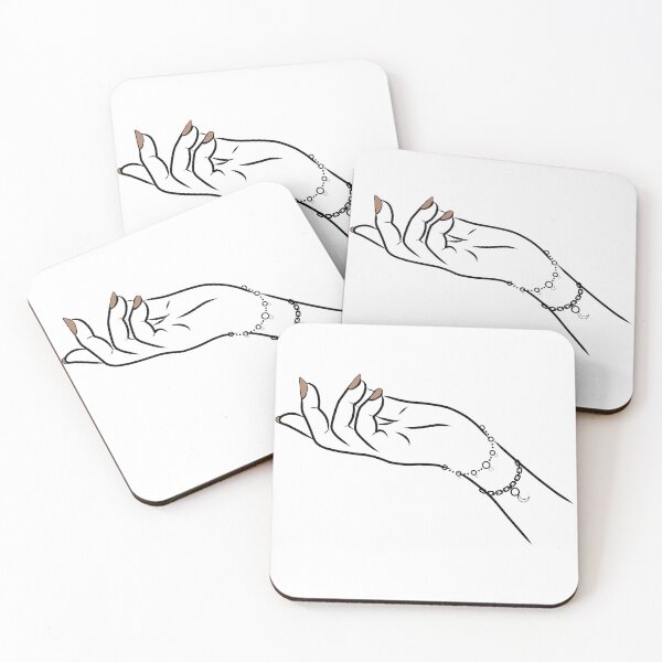 Item preview, Feminine Hand with Nails and Star and Moon Jewlery designed and sold by Pink Ribbon.