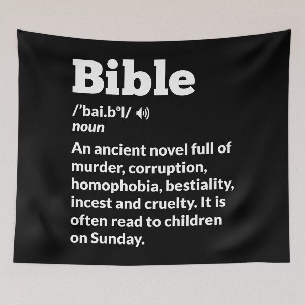 Item preview, Funny Atheist Anti-Religion Atheism Bible designed and sold by seriouscapon242.