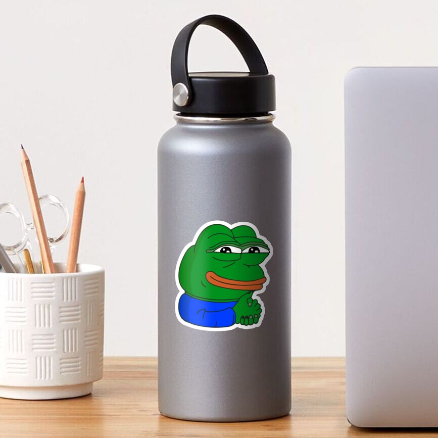 Hmm Thinking Pepe Emote Pepe The Frog Sticker For Sale By