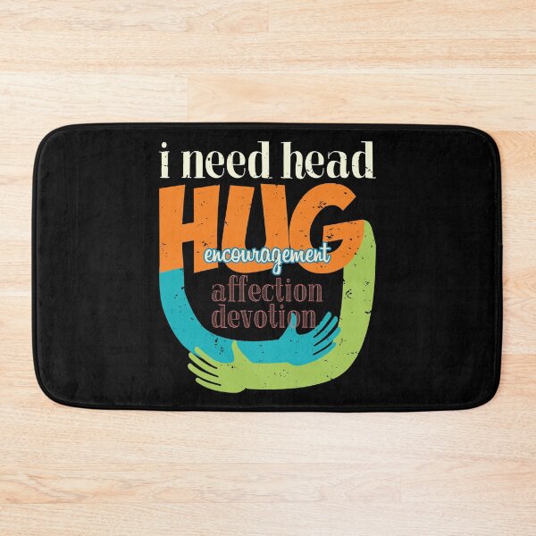 Item preview, I Need Head Hugs Encouragement Affection Devotion | Dark Background designed and sold by JenTrinhArt.